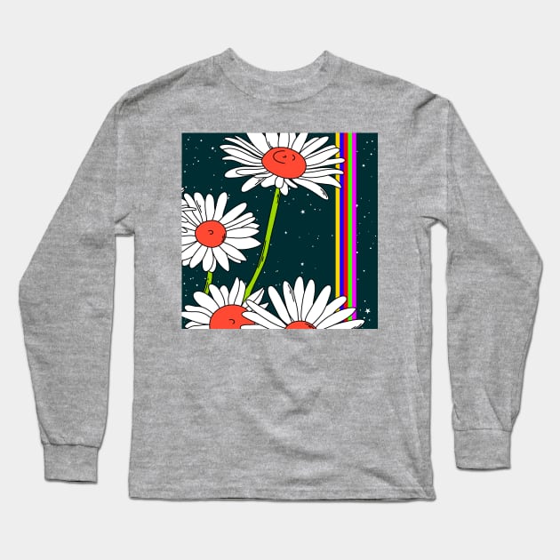 Space flowers Long Sleeve T-Shirt by magyarmelcsi